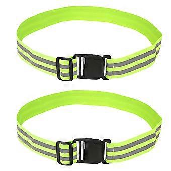2 Piece/set Waterproof Reflective Belt for Weather Outdoor Use Elastic Waistband with Lightweight Adjustable Fit  tangerine