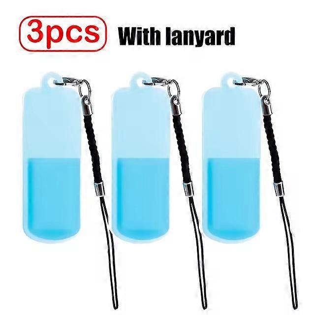 3pcs Silicone U Disk Storage Case Bag Portable USB Flash Drive Case Protective Cover for U Disk Flash Drive Protector with Rope