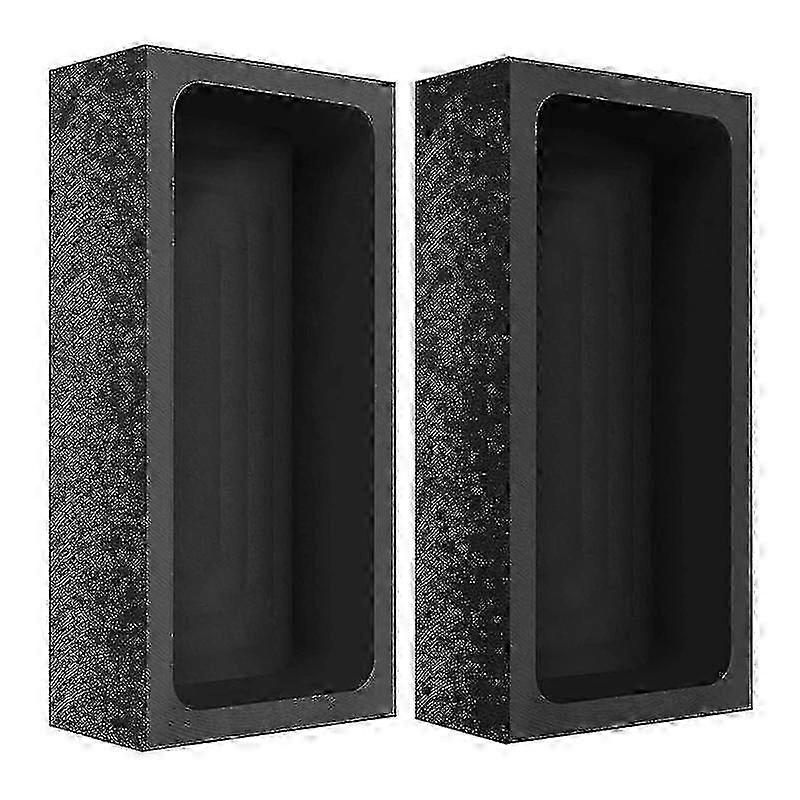 Metal casting molds for refining 2 pcs (2-1kg) graphite ingot gold silver