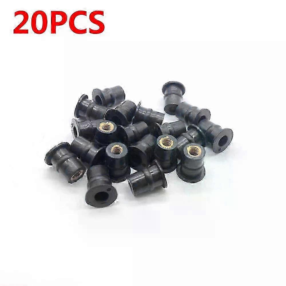 Motorcycle Windscreen Well Nuts M5 Rubber with Brass Insert for Secure Windshield Mounting