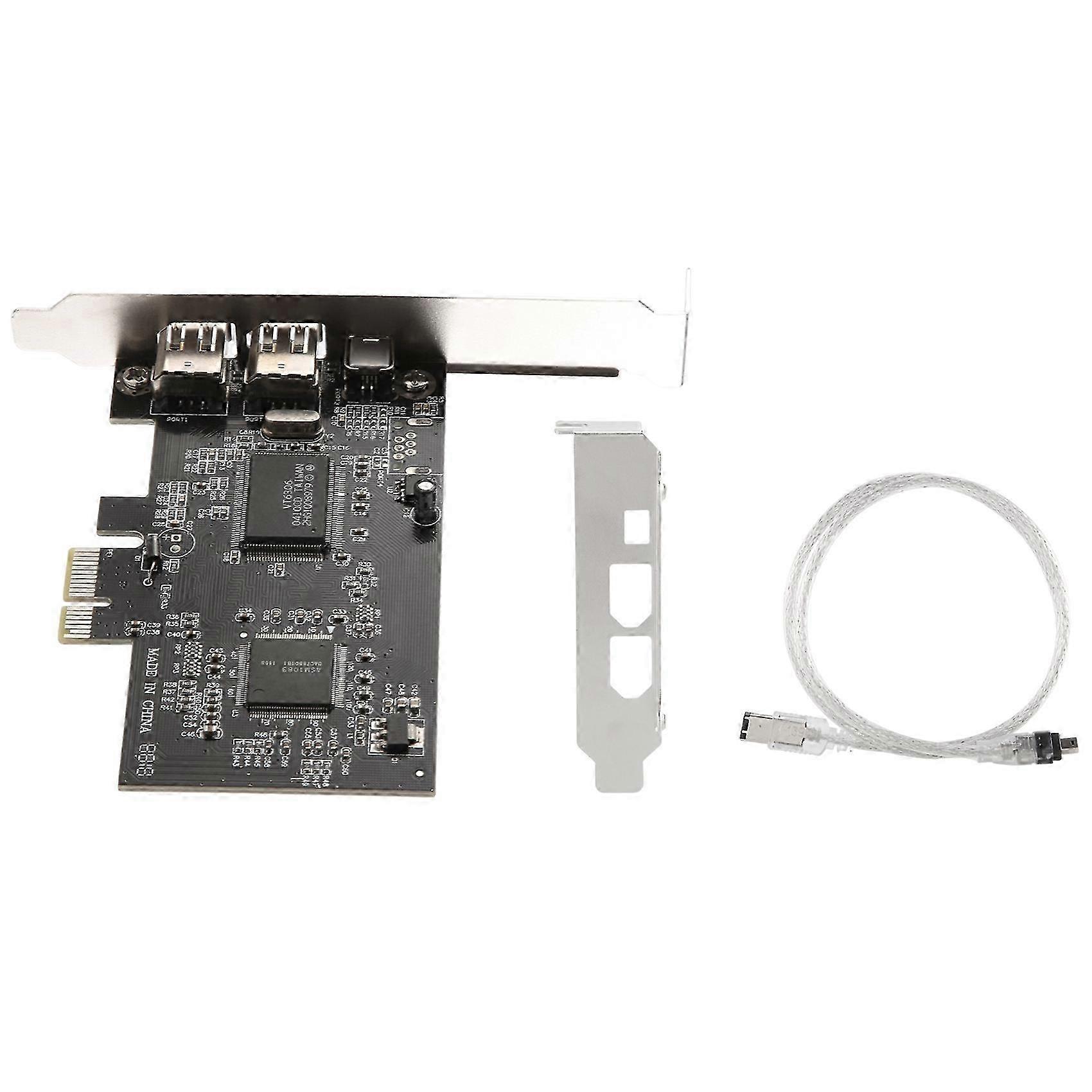 PCI-E PCI FireWire Card, IEEE 1394 Controller Card with Firewire Cable, compatible Video, Audio Tran