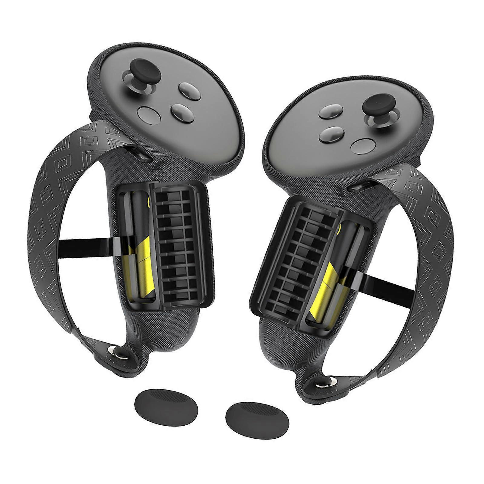 Silicone Grip Sleeves for Quest 3S Controller Enhanced VR Gaming Grip and Scratch Protection Black