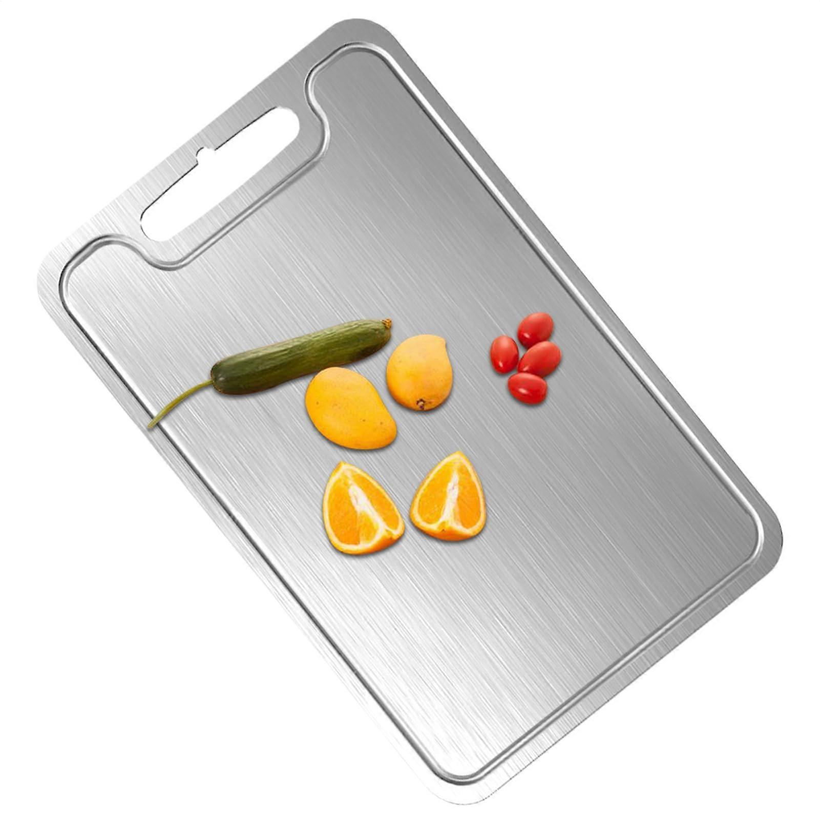 Large NonSlip Titanium Cutting Board with DualSided KnifeFriendly Surface for Kitchen Prep