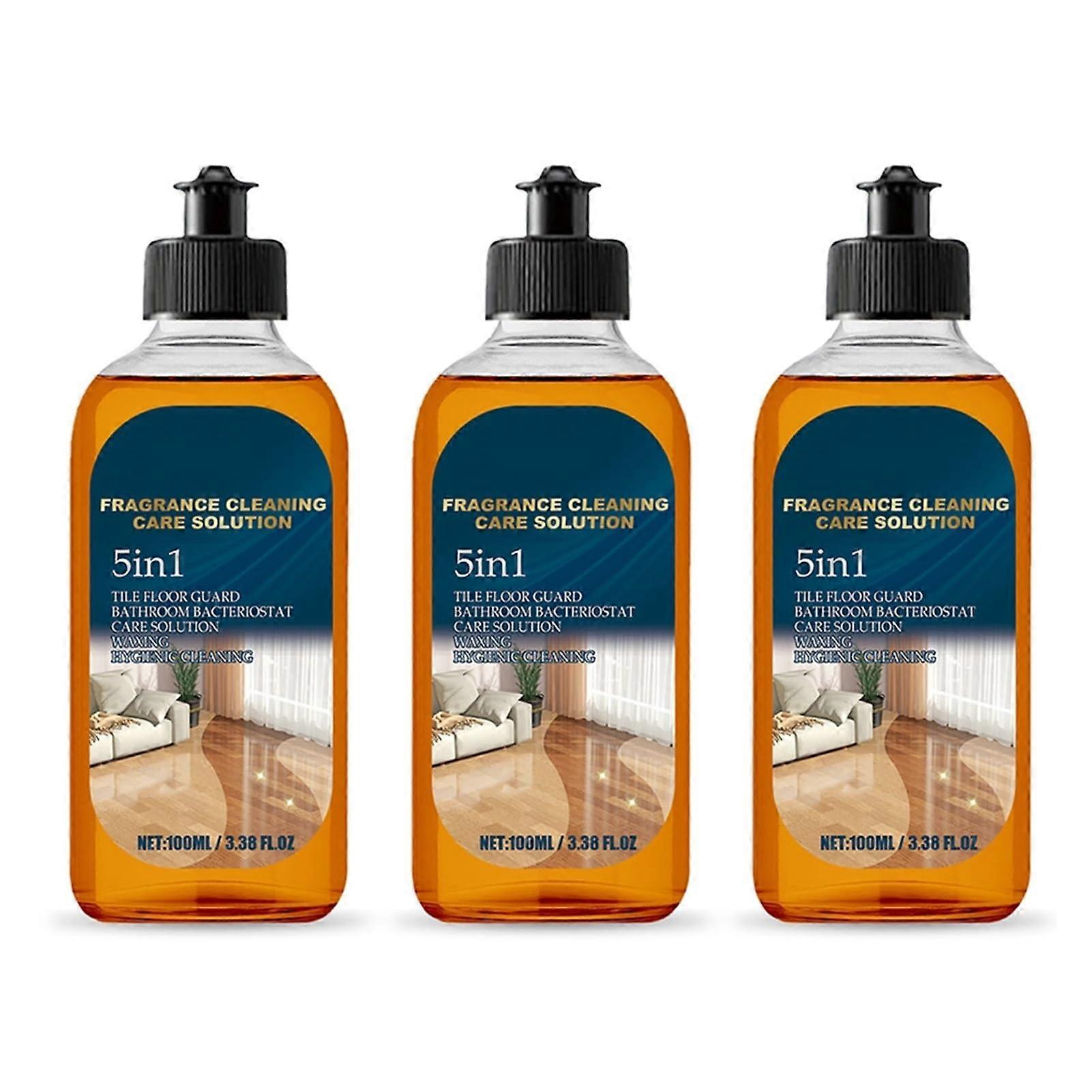 Floor Cleaner Multipurpose Cleaning Solution for Kitchen and Bathroom, Stain Odor Removal, 3 Bottles