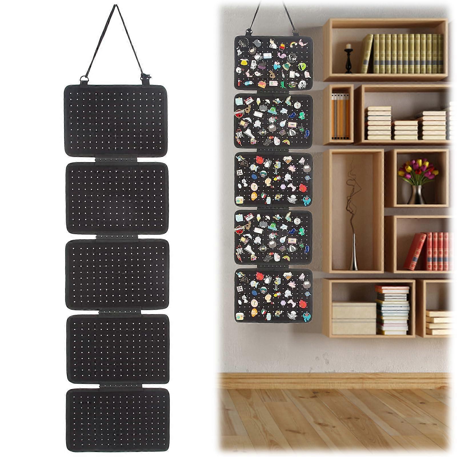 Enamel Pin Display Board with 5 Removable Felt Sheets, 850Pin Capacity, Wall Mount or Portable