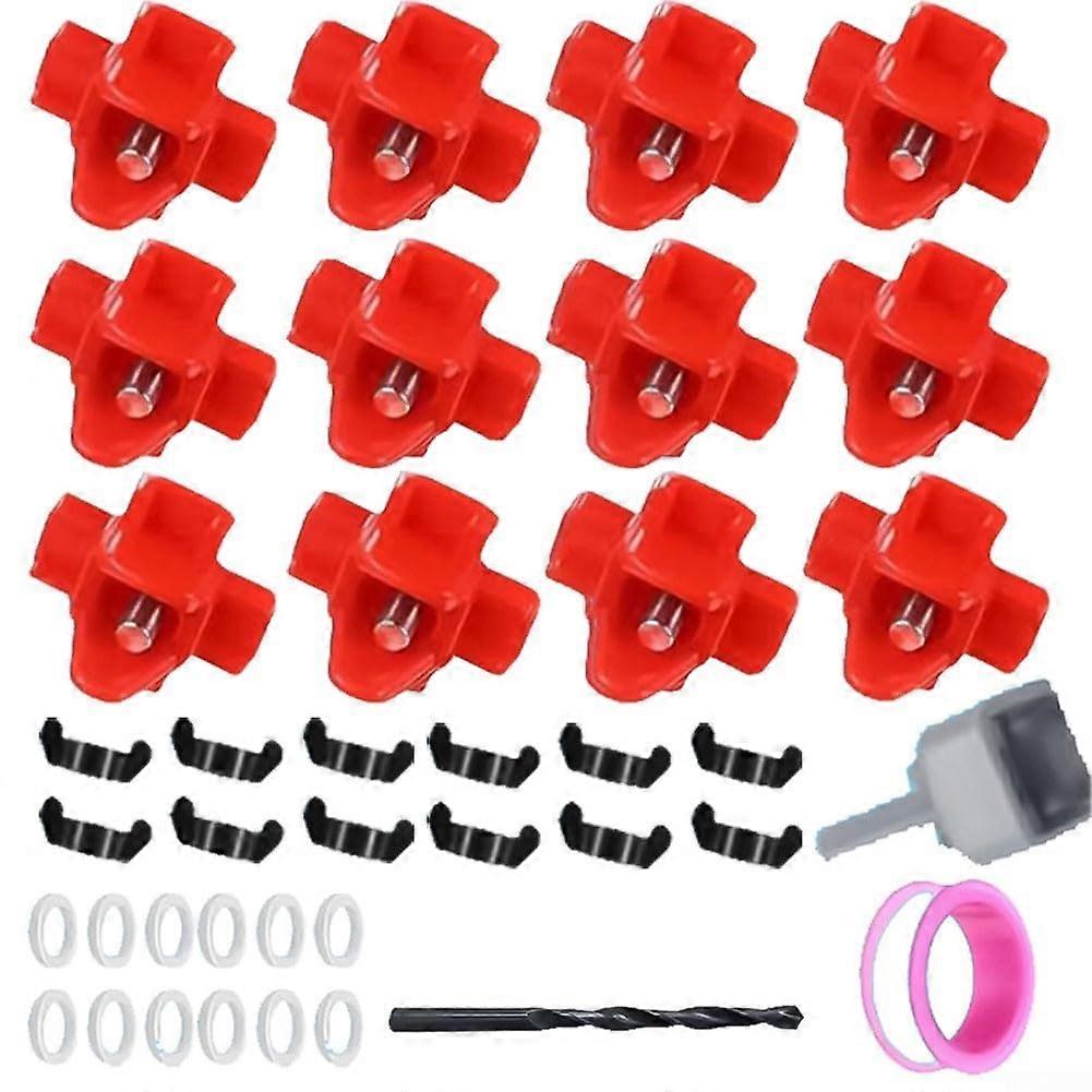 Leakproof Chicken Watering System with 12 Poultry Water Nipples, Automatic Coop Waterer Kit