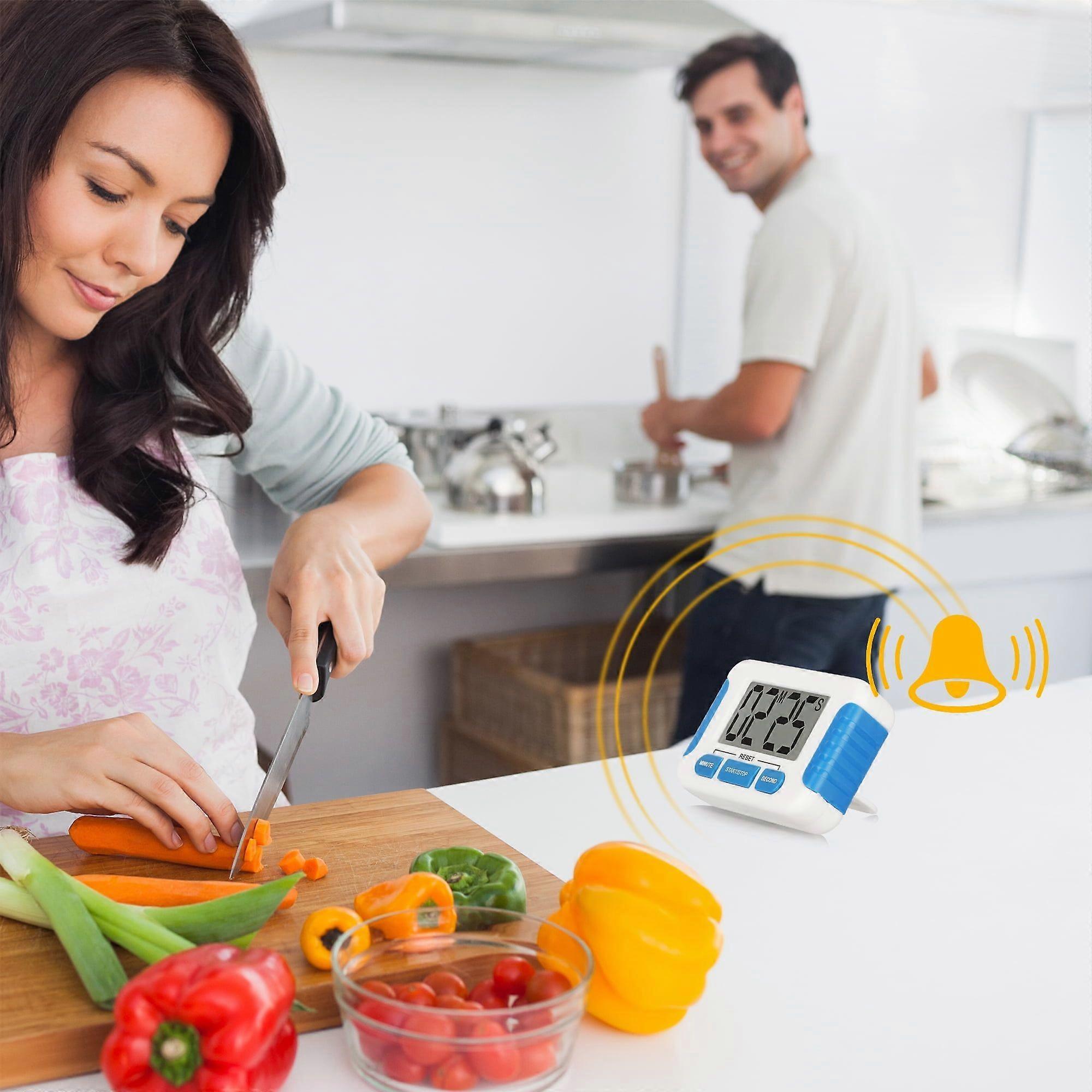 2pcs Digital Timers for Cooking, Magnetic Count Up Count Down Kitchen Timers with Display