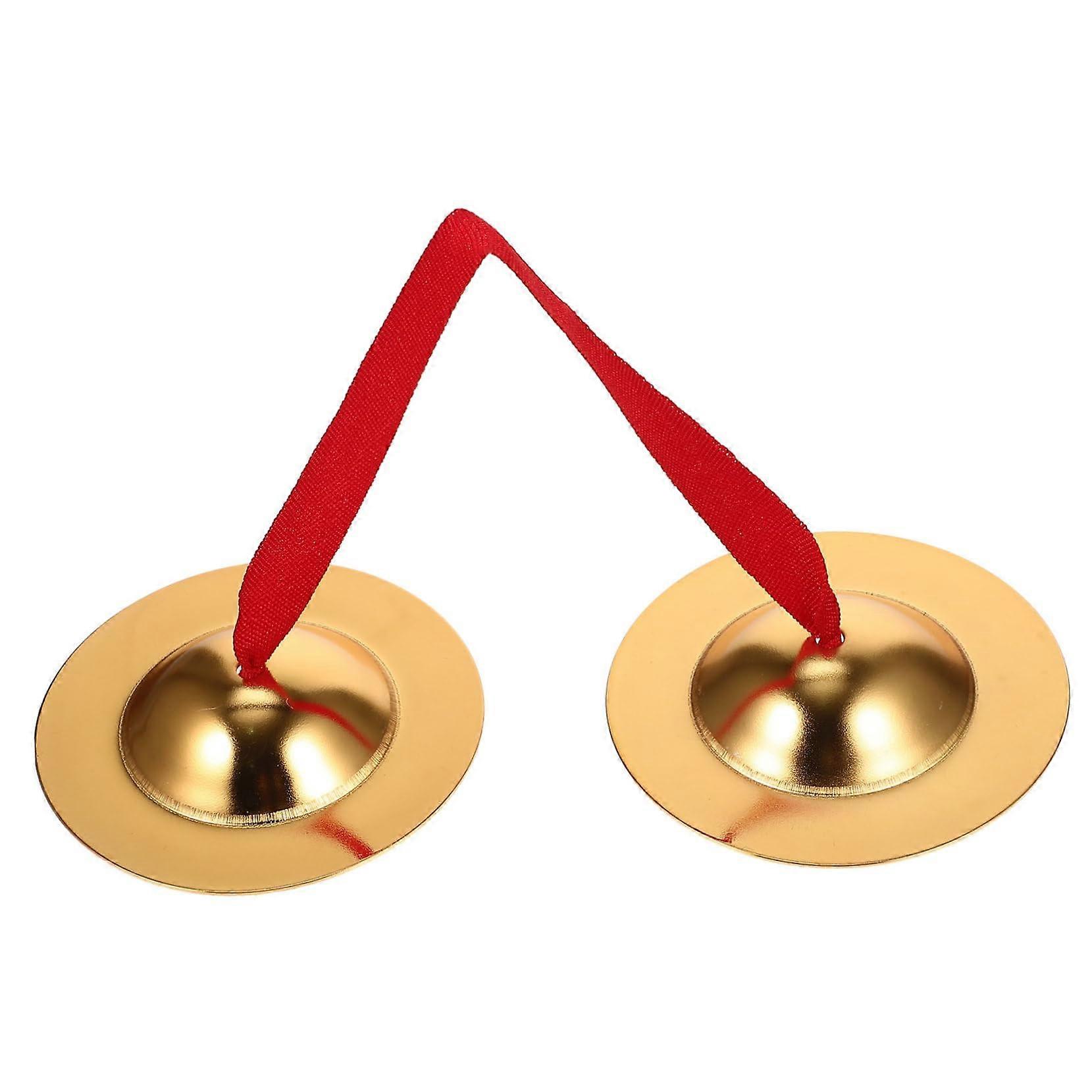 Metal Hand Cymbals Compact Lightweight with Clear Tone for Dance Performance and Stage Use