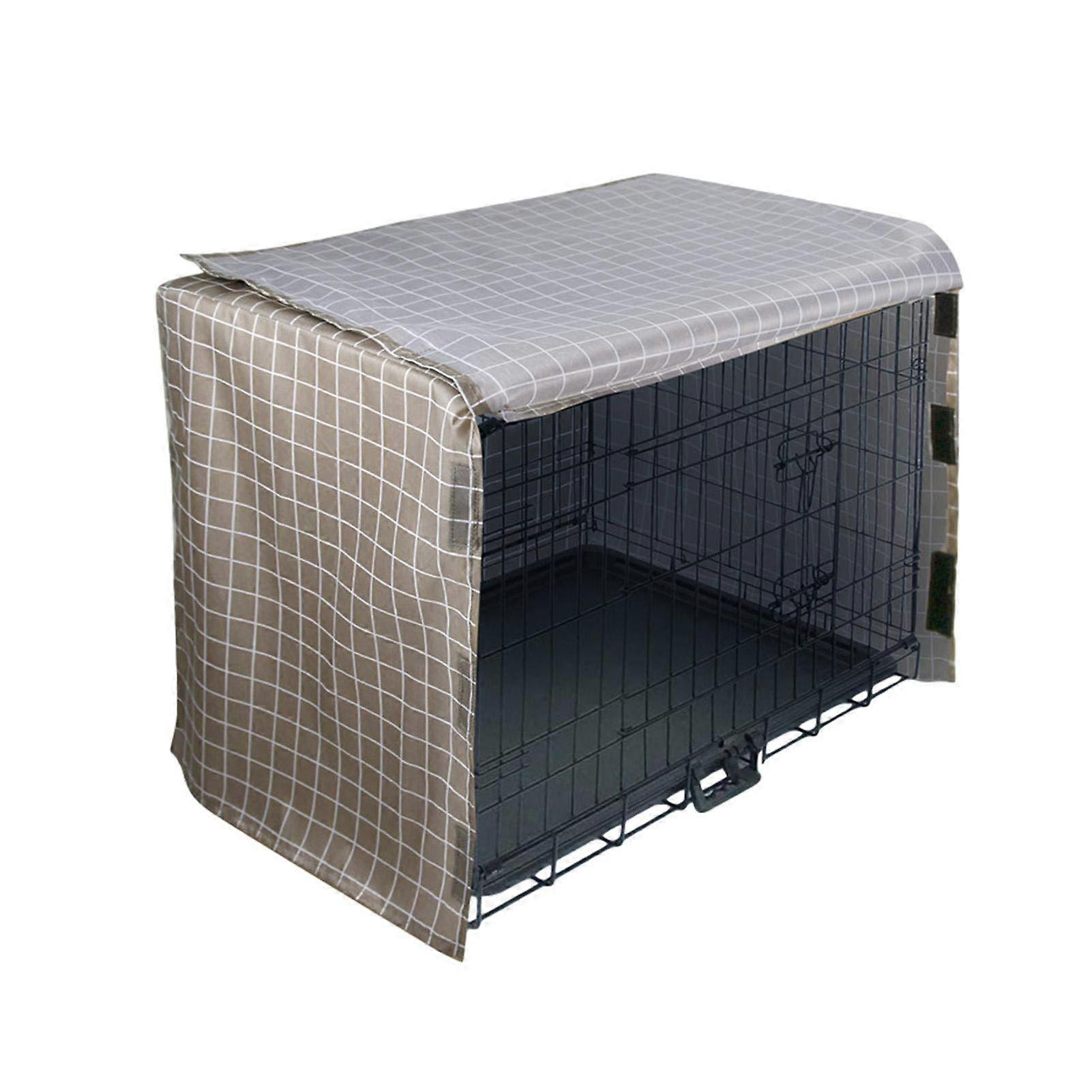 Waterproof Dog Crate Cover with Mesh Ventilation Window and Quick Buckle Design, Size M
