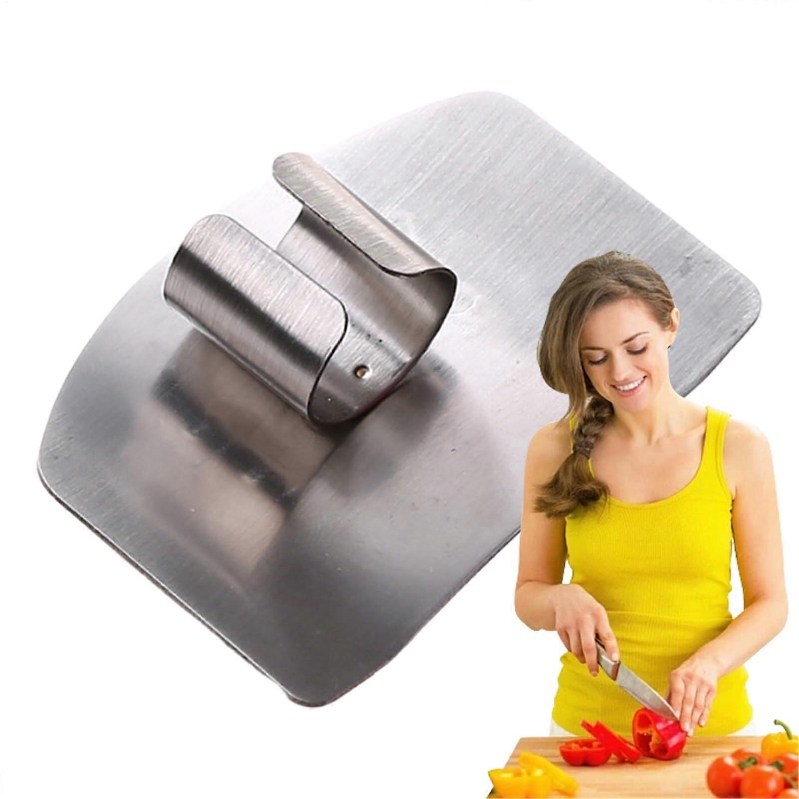 Stainless Steel Finger Guard for Kitchen Cutting Adjustable Protector for Safe Vegetable Slicing