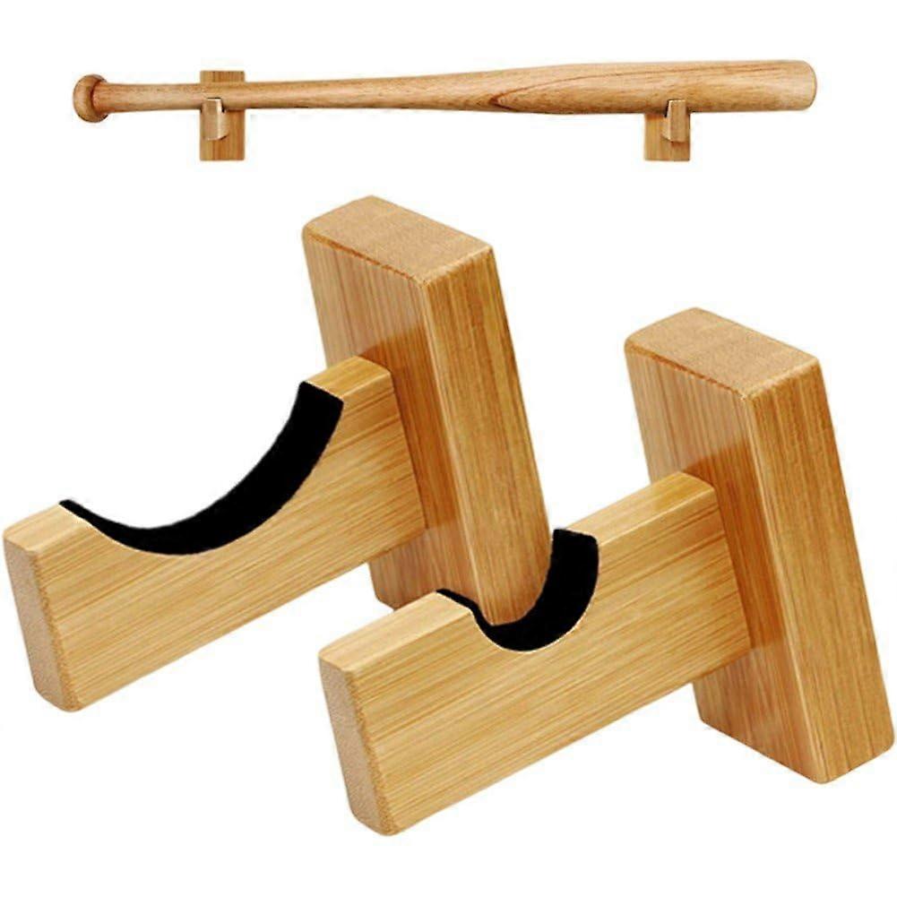 Baseball Bat Holder Wall Mount Wooden Display Rack for Secure CollectorFriendly Storage