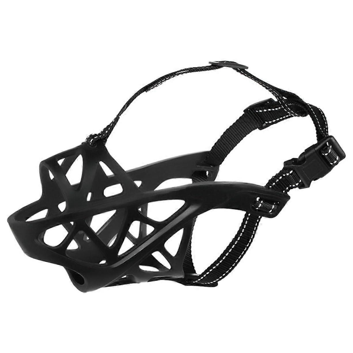 Adjustable Breathable Basket Dog Muzzle for Outdoor Use Stops Biting and Barking Allows Panting