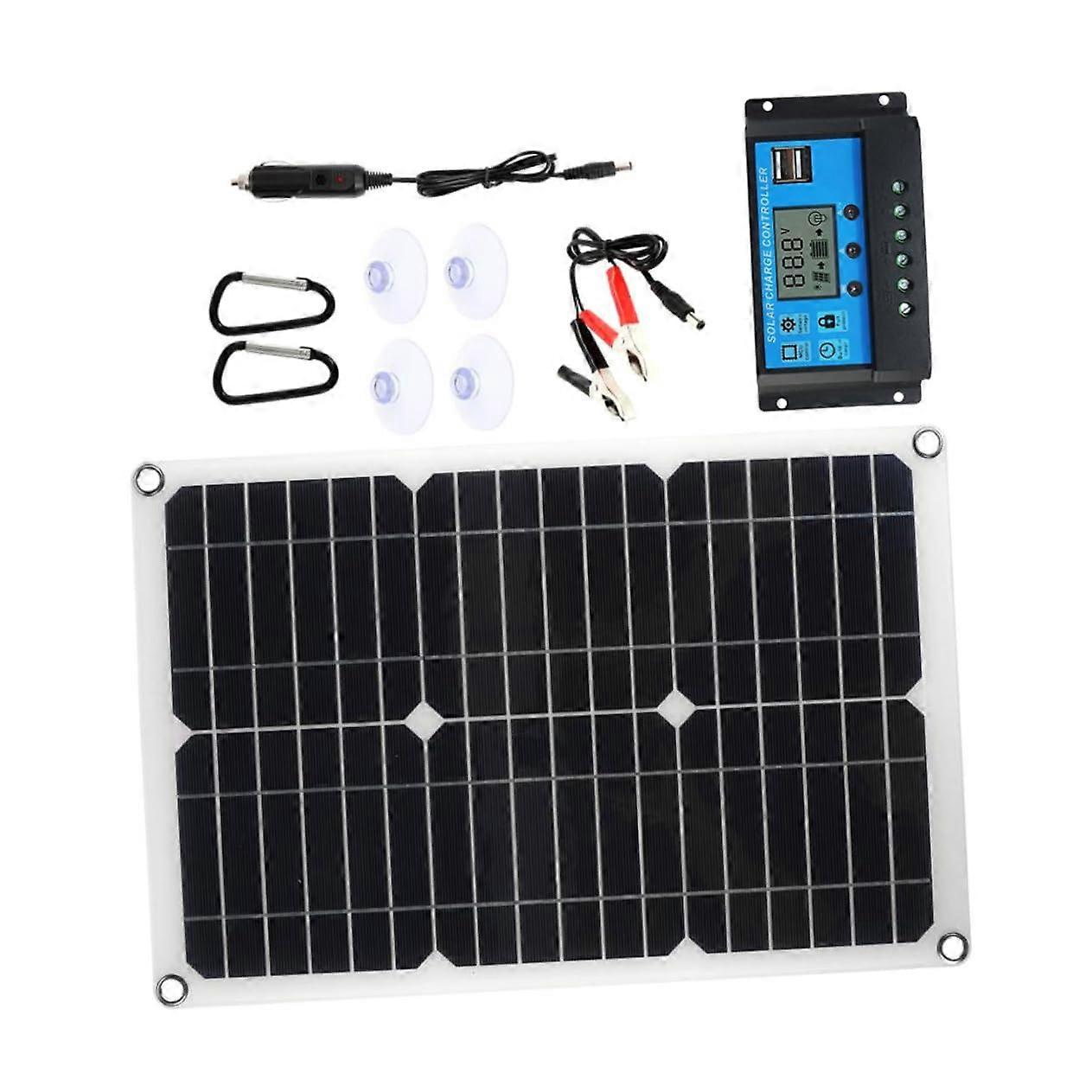 20W 18V Portable Solar Panel Kit with Waterproof Charge Controller for RV, Boat, Camping