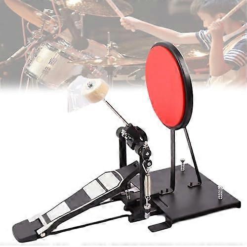 Electronic Drum Pedal with Silent Practice Pad, SelfLearning Bass Drum Trainer in Red