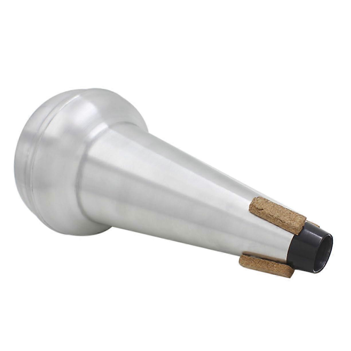 Aluminium Tenor Trombone Practice Mute Silver Quiet Silencer with Noise Reduction for Studio
