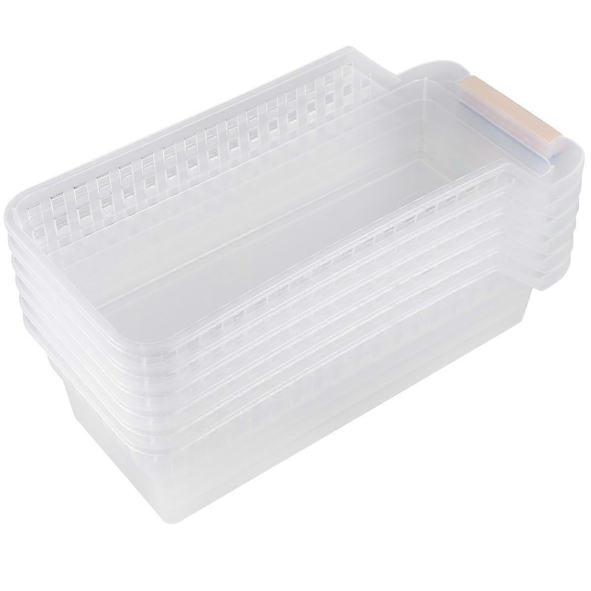 Rustproof Plastic Storage Basket Boxes for Kitchen 6Pcs Organizer