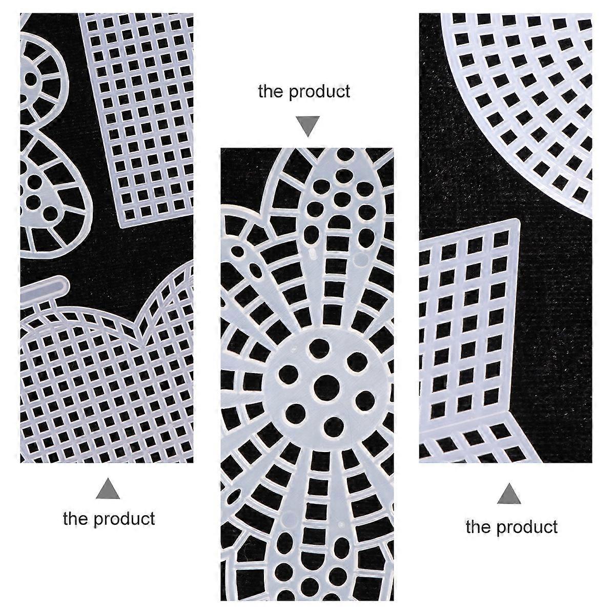 Embroidery Sheet Set Plastic Canvas for Sewing Work 50Pcs White Mesh