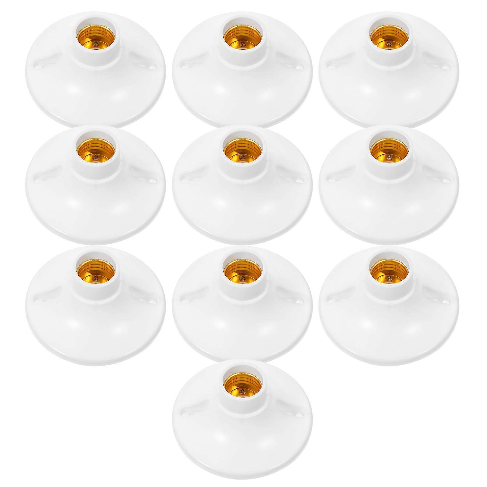 White Bakelite Lamp Socket for Ceiling Lamp Screw Base 10Pcs