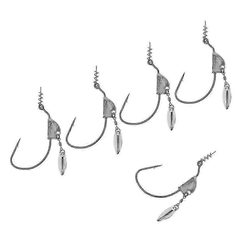 5-weighted lure hook with spinner, 5 grams