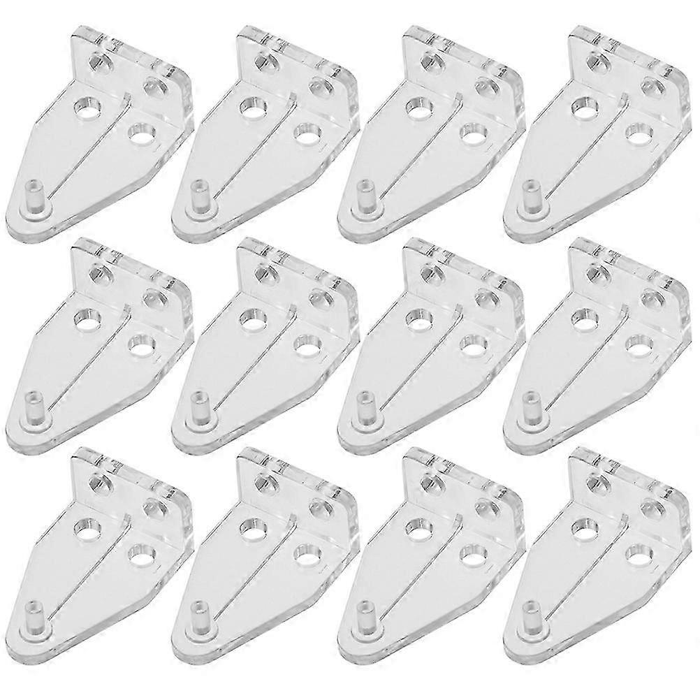 12pcs Horizontal Blinds Bottom Rail Hold Down Clear Plastic Brackets Set