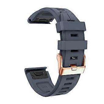 20mm Silicone Watch Strap with Rose Gold Buckle for Garmin Fenix 6S Pro 5S Plus Quick Release