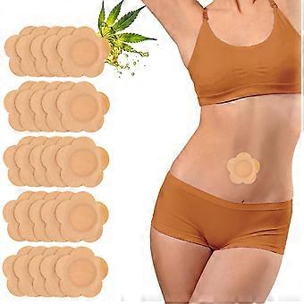 20PCS Castor Oil Pack Wrap, Flowers Self-Adhesive Cotton Belly Button C