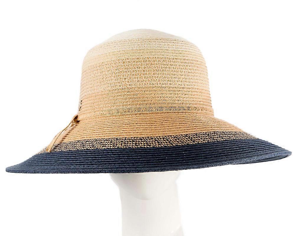 Multi-tone navy braided bucket hat AV61786N