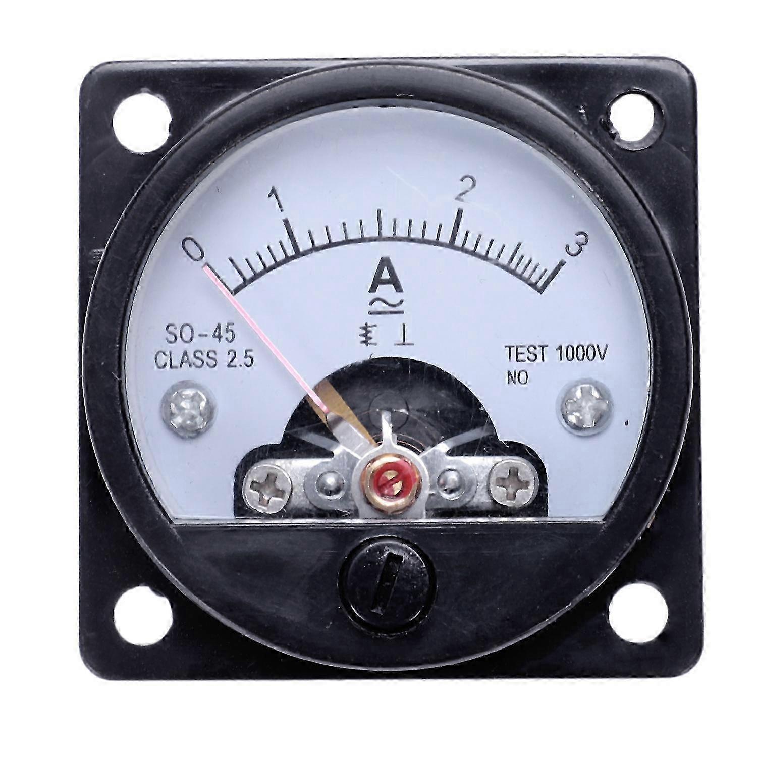 AC 0-3A Round Analog Panel Meter Current Measuring Ammeter Gauge