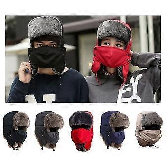 Wintermütze Trappermütze zum Warmhalten des Kopfes mit Maske