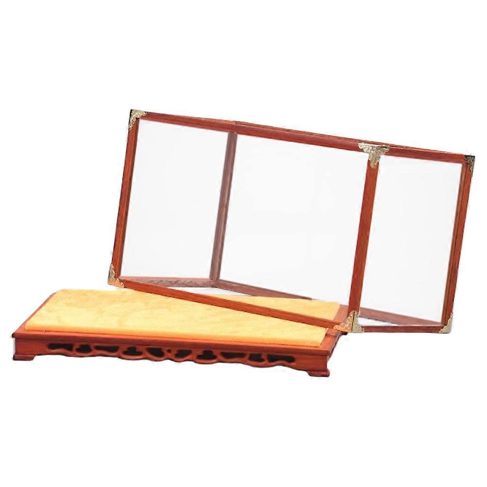 Wooden Display Box Transparent Display Box for Buddha Figurine Multi-Function