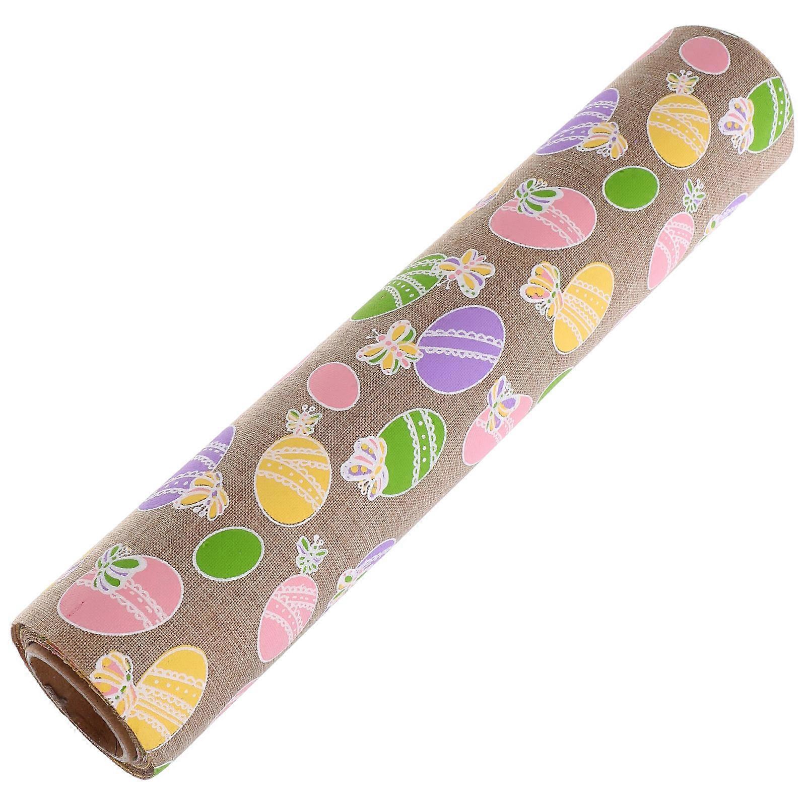 Easter Table Runner Rustic Pattern Table Cloth for Home Use