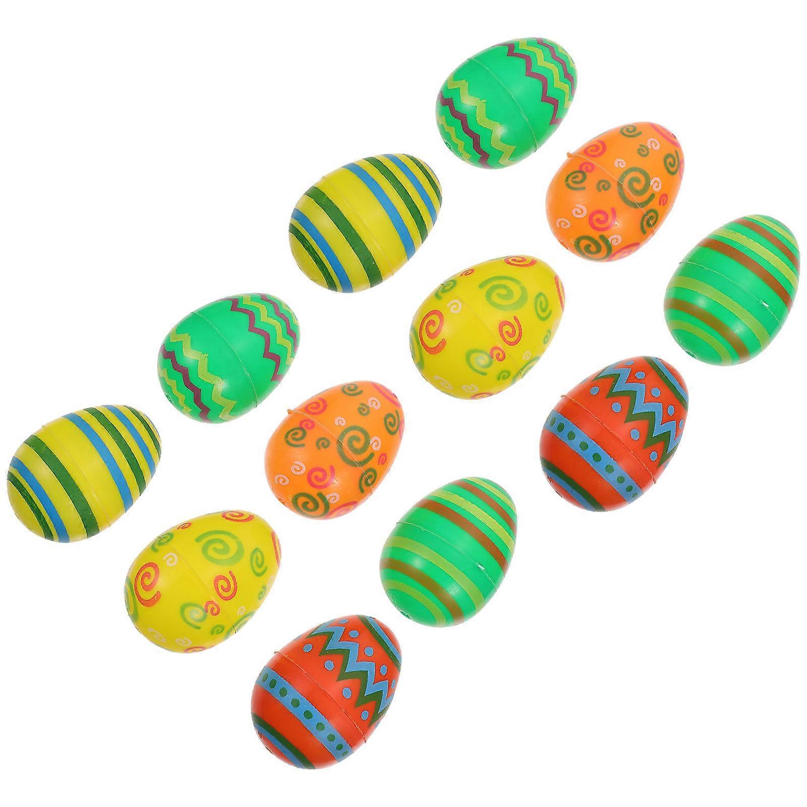 Plastic Easter Twisted Egg for Decor 12Pcs Adorable Easter Eggs