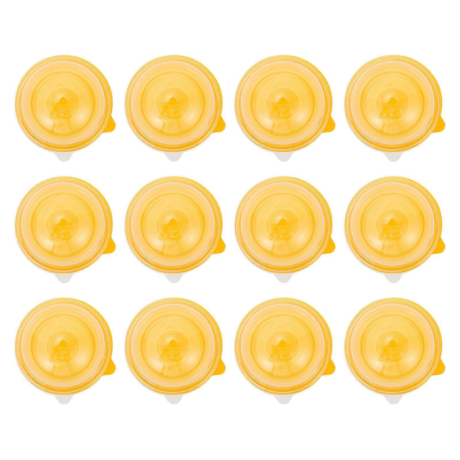 Egg Cake Box Plastic Round Mini Cake Boxes for Storage 100Pcs