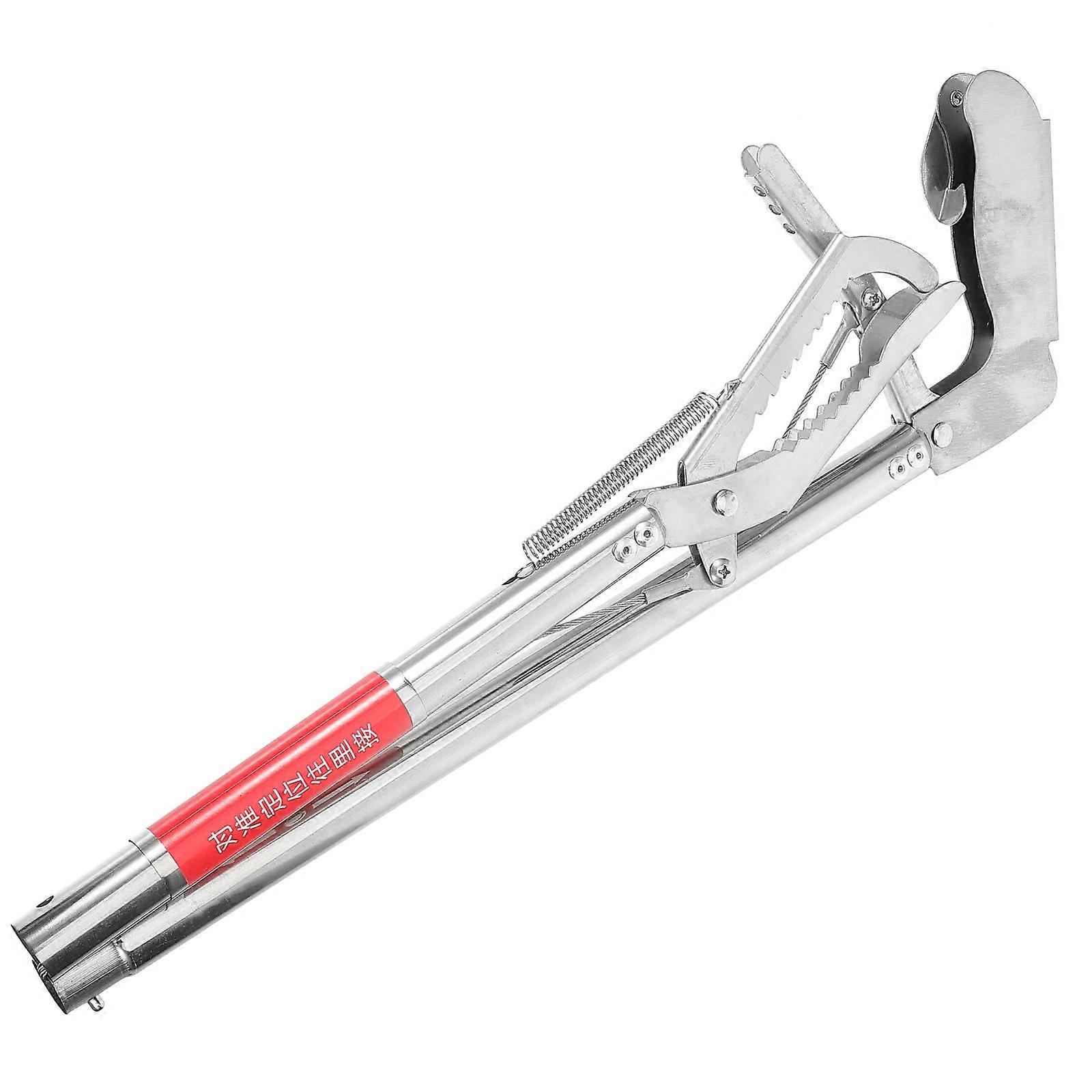 Silver Stainless Steel Crab Tong Multi-Function Clip Outdoor