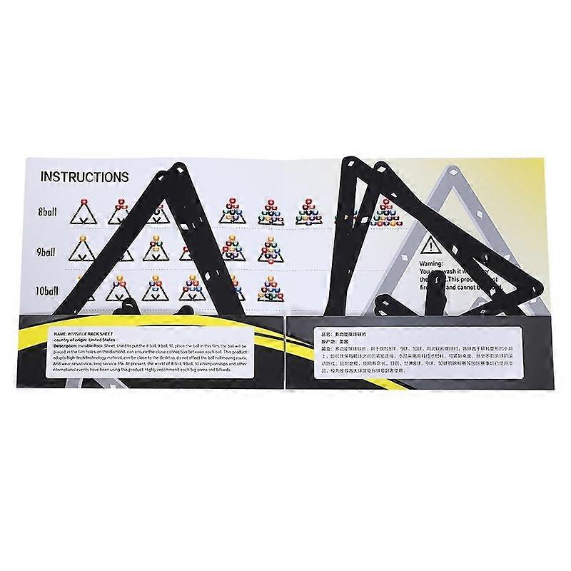Holder Ball Black Positioning Billiard Rack Table 6Pcs/Set Billiard Triangle