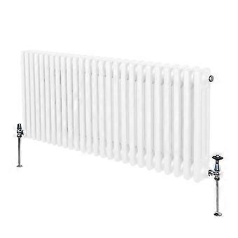 Traditional 3 Column Radiator 600mm x 1192mm Modern Central Heating Heater Gloss White Carbon Steel