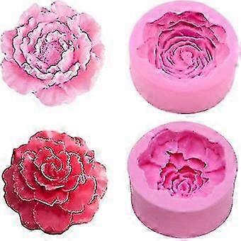 2 Pack 3d Silicone Carnation Peony Mold
