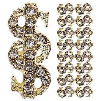 20szt Dollar Sign Nail Charms Kobiety Ozdoby do paznokci Metal Nail Art Charms Biżuteria do paznokci