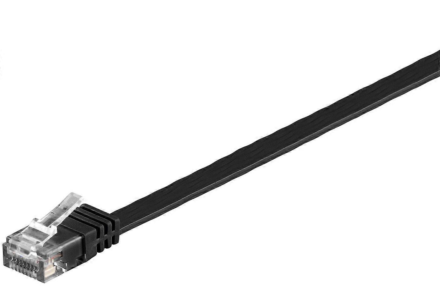 MicroConnect CAT6 U/UTP FLAT Network Cable 1.5m Black
