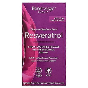 Reserveage Beauty, Resveratrol, 60 Veggie Capsules