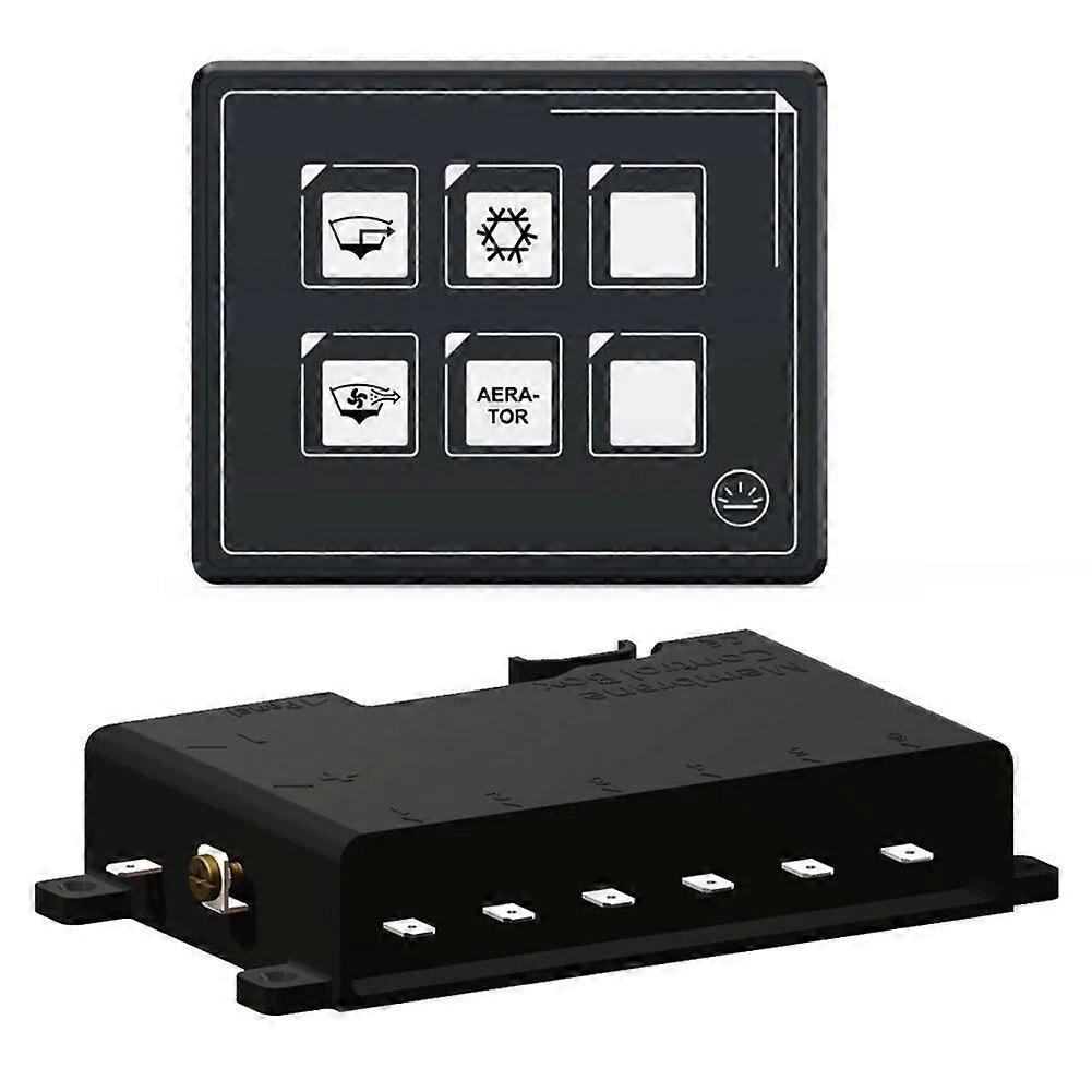6p Membrane Control Switch Panel Bluetooth-compatible Led Touch Control Box App Control Touch Control Panel For Suv Boat Caravan