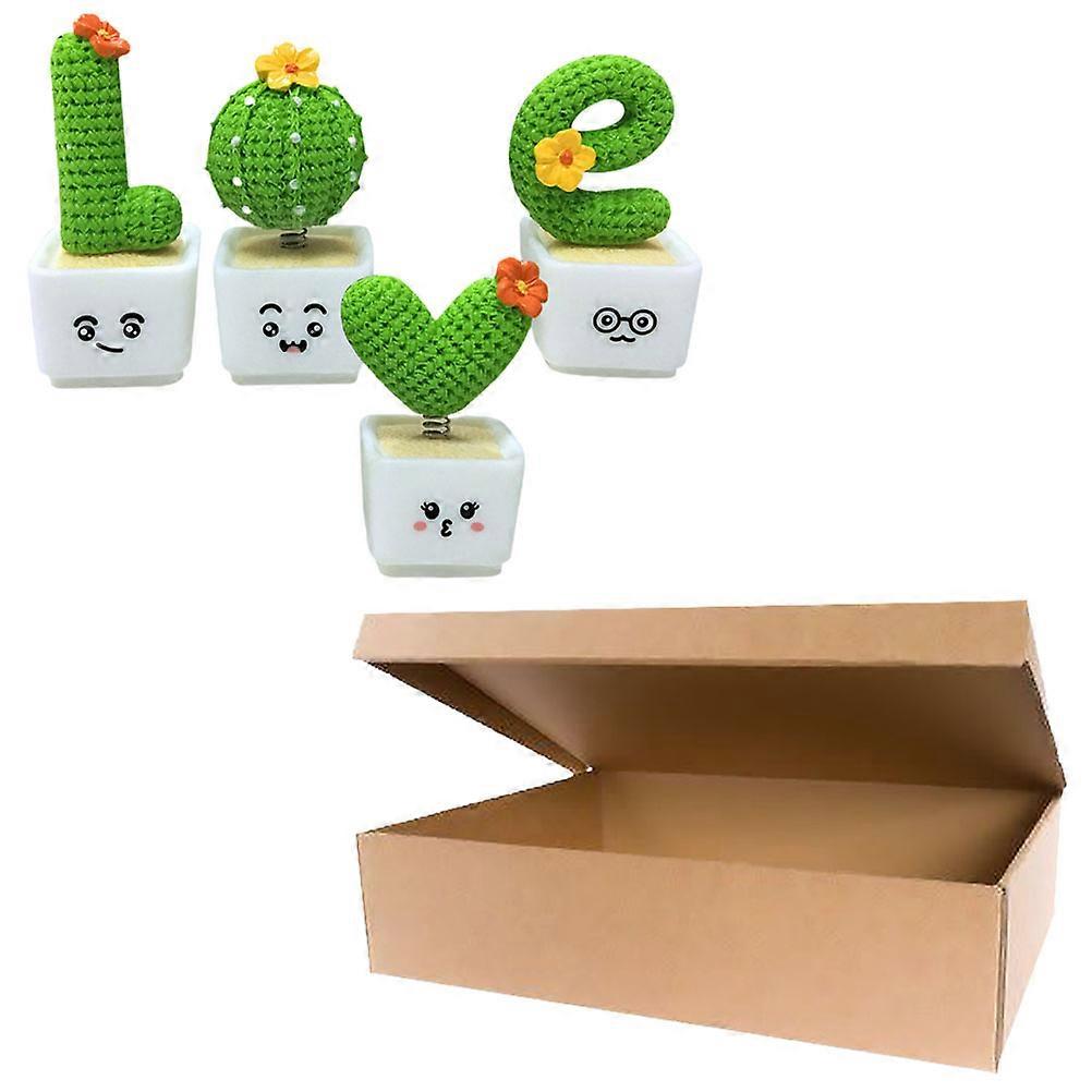 Simulation Cactus Bonsai Decorative Bonsai Model for Decor 4Pcs Set