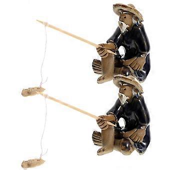 2Pcs Bonsai Verzierungen Aquarium Ornamente Keramik Fischer Dekorationen