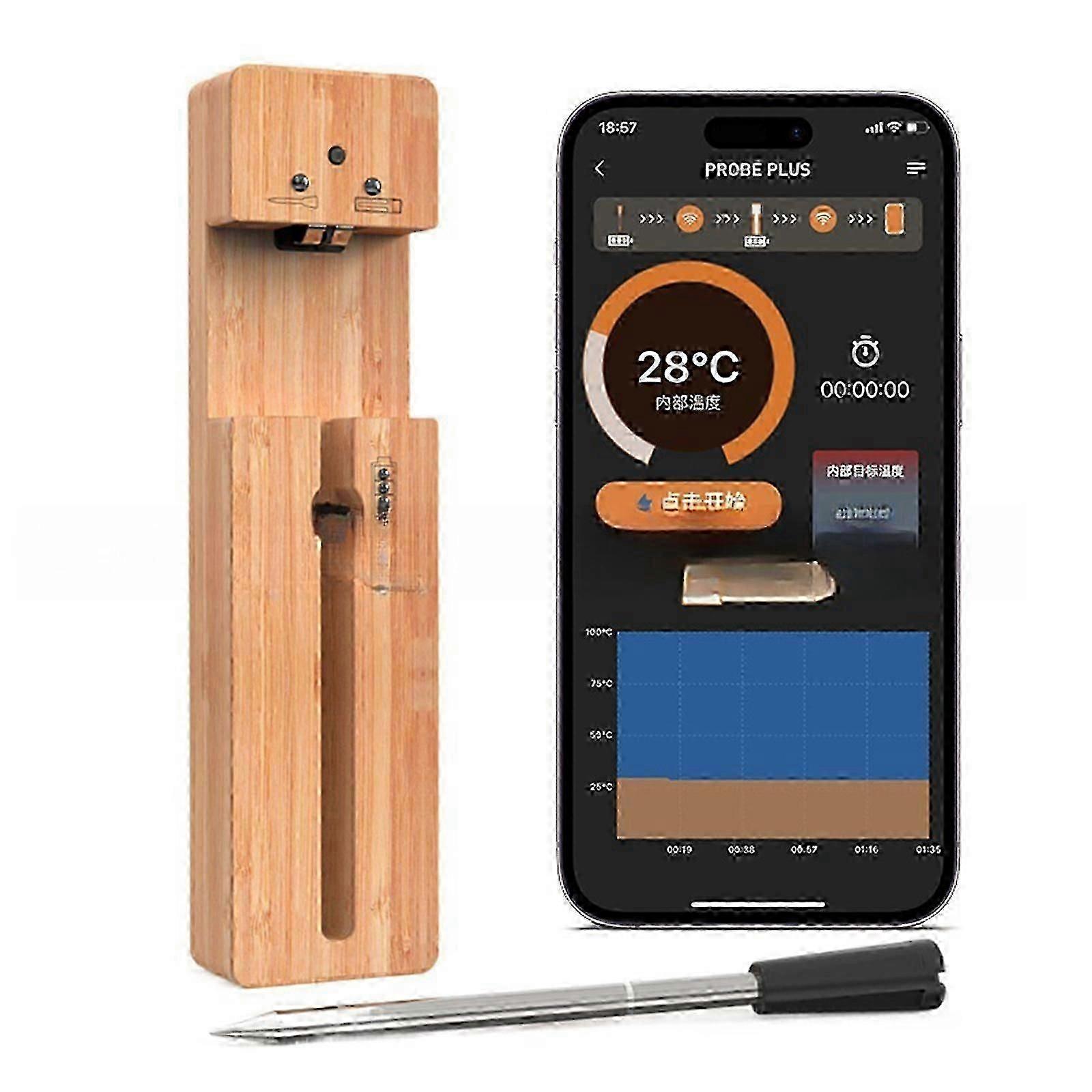 Smart Wireless Meat Thermometer with Bluetooth for Kitchen Bbq
