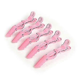 5Pcs Salon Hair Clips, Crocodile Hairdressing Curved Design, High Tension Spring, Strong Grip for Sectioning, Cutting, Coloring, Blow-Drying