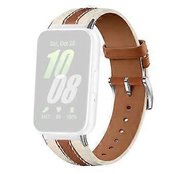 Color Matching Genuine Leather Strap for Samsung Galaxy Fit3 Quick Release Watch Band
