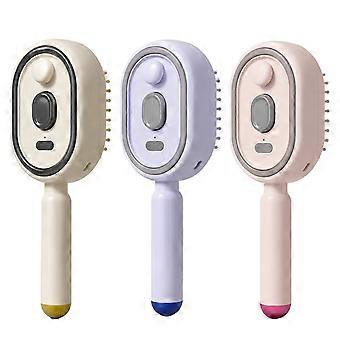 Escova de cabelo com massagem capilar em spray, escova elétrica recarregável com almofada e spray hidratante, desembaraça e cuida do couro cabeludo.