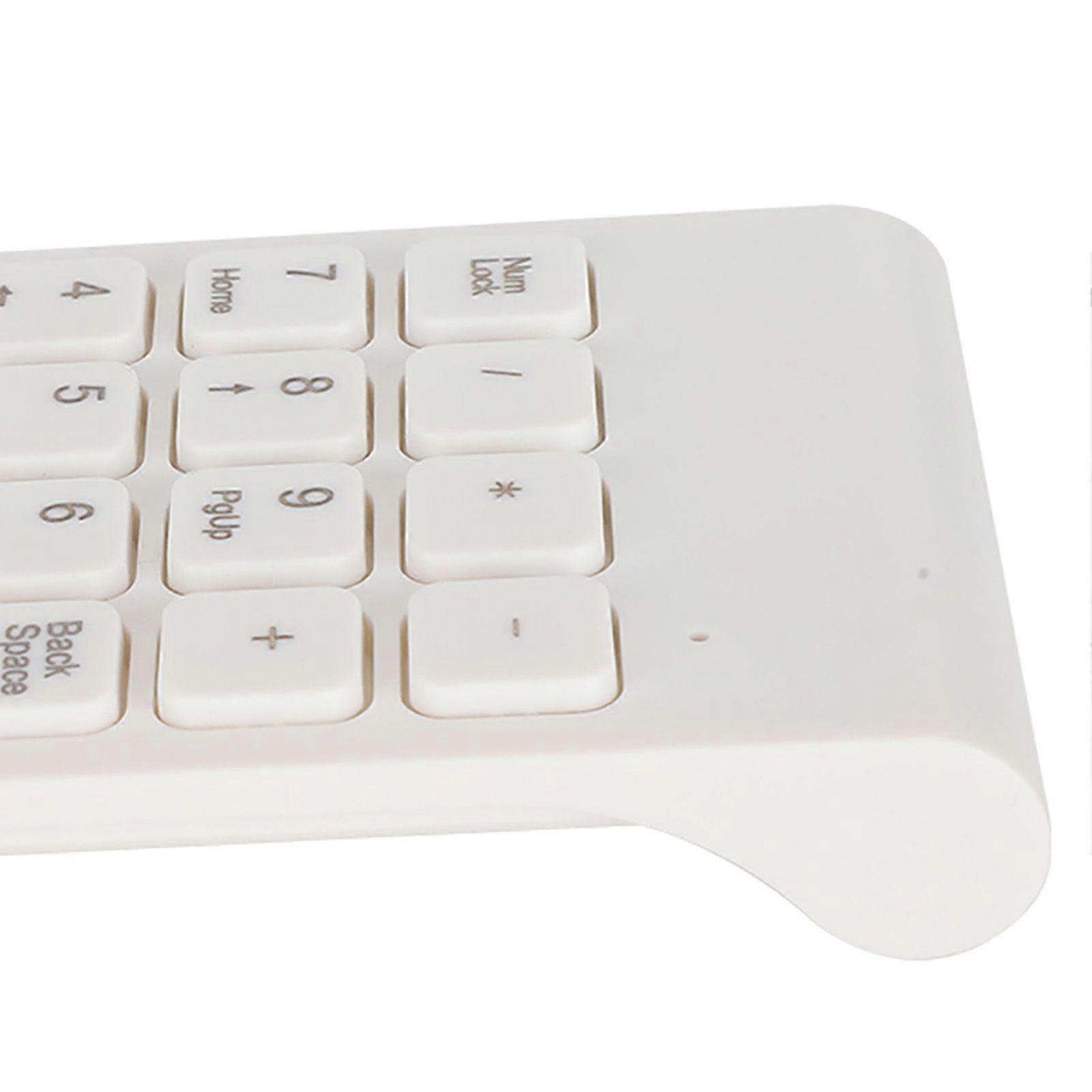 Mini Keyboard Wireless Numeric Keypad 2.4G USB Ergonomic Lightweight PC Computer AccessoryWhite