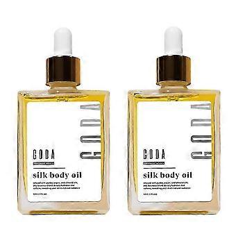 2x GODA Seidenkörperöl, GODA Parfümöl, Bade- und Duschöl für geschmeidige, hydratisierte Haut – 50 ml