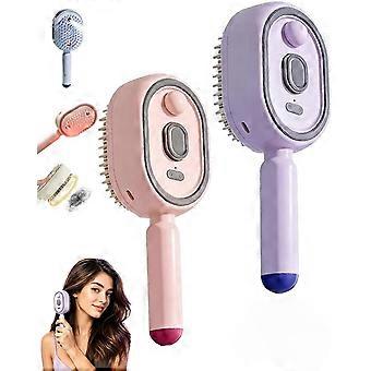 5 in 1 Air Cushion Brush, Electric Spray Air Cushion Massage Comb, Self-Cleaning, Anti-Tangle, Anti-Static for Hair Care, Scalp Massage, Daily Styling